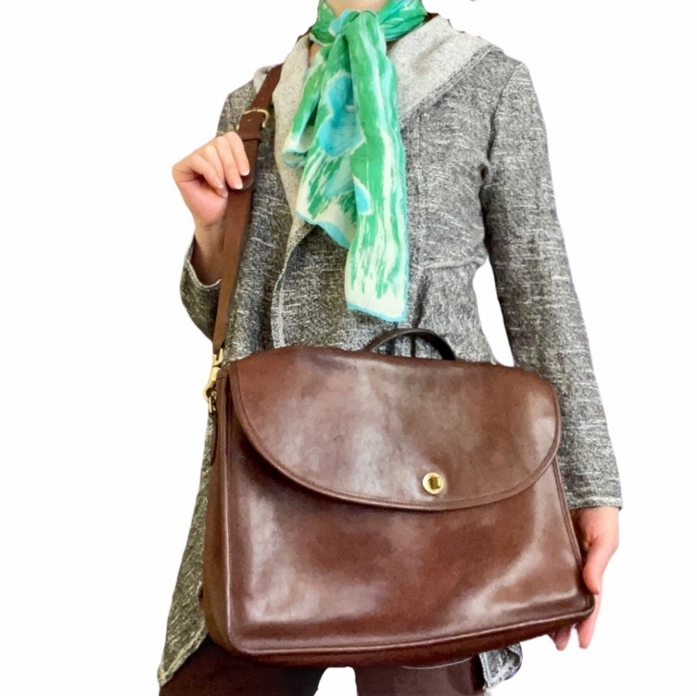 Vintage 1970s Coach Lexington Leather Attache Bag